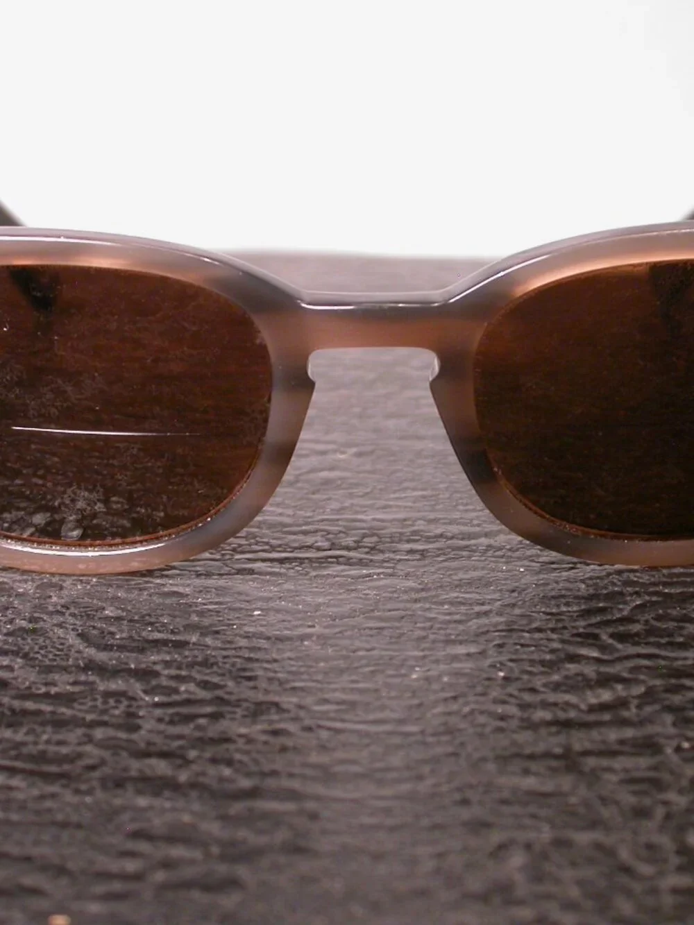 Seraphin Drew Gold and Beige Stripe Sunglasses Made in Japan   FRAME ONLY